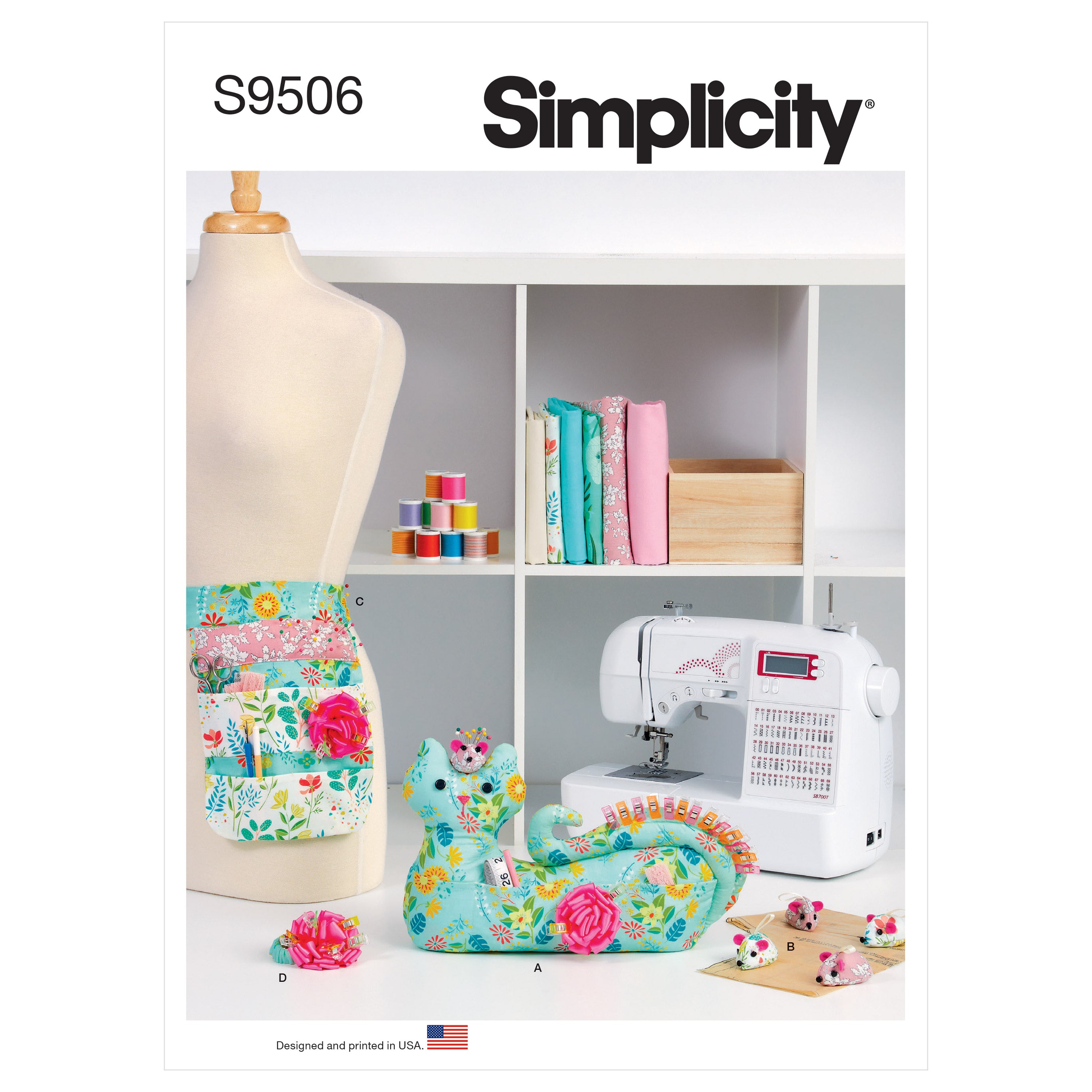 Simplicity Sewing Pattern S9506 CAT ORGANIZER WITH MOUSE